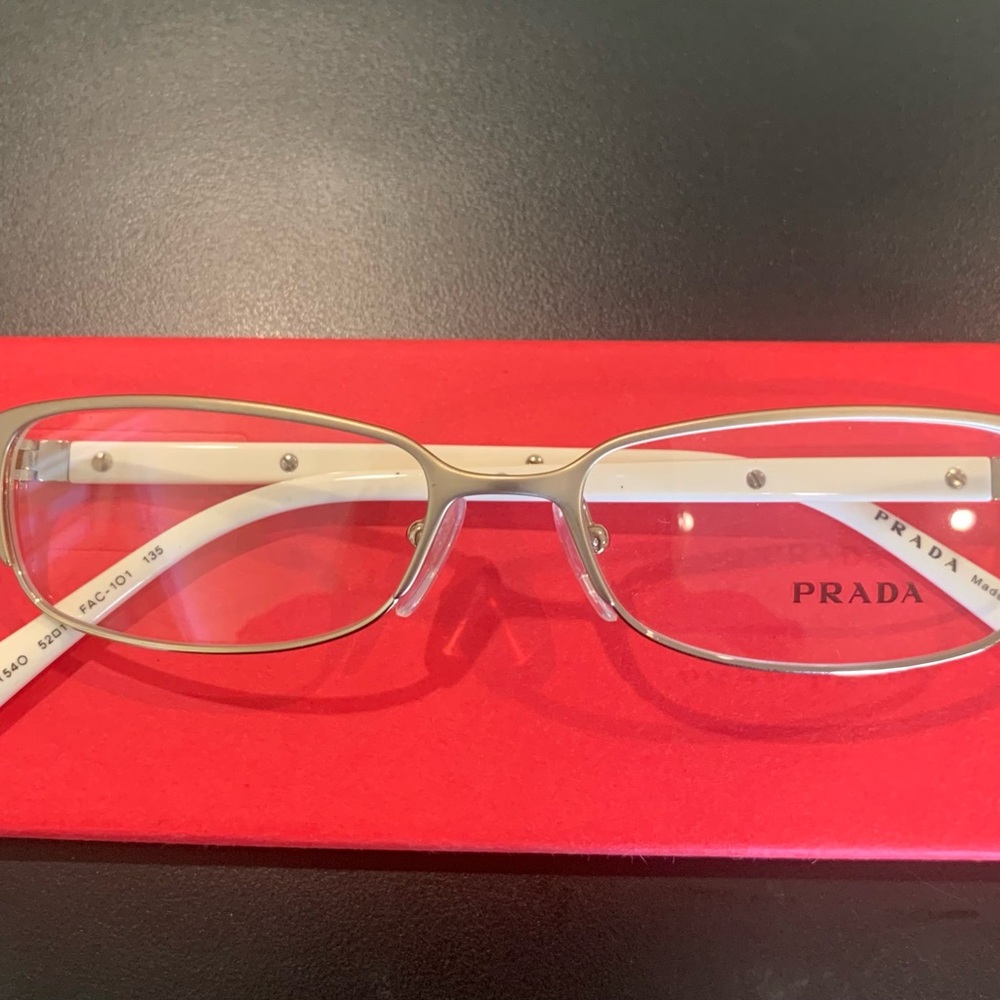 PRADA VPR54O. FAC-1O1. Gold & Ivory 52mm Women’s Vintage Eyeglasses - Picture 9 of 9